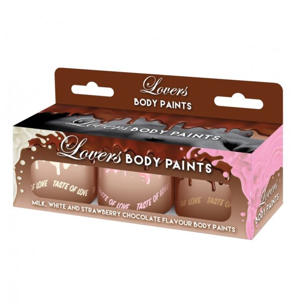 Body Paints, Čokoládová barva na tělo, Sada 3x60g