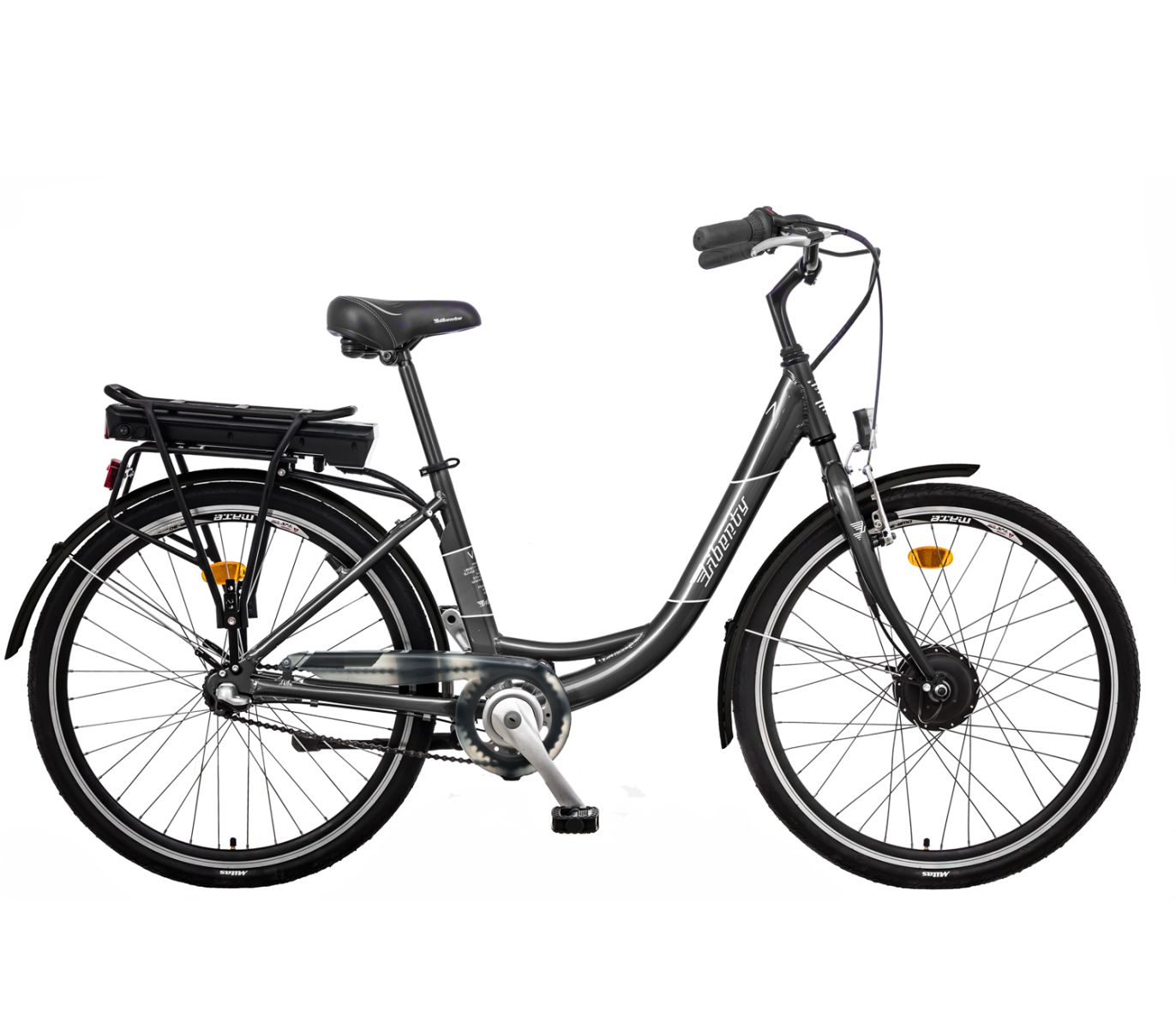 Elektrokolo Liberty e-VIA 3spd 26" přední motor, 2026 antracitové