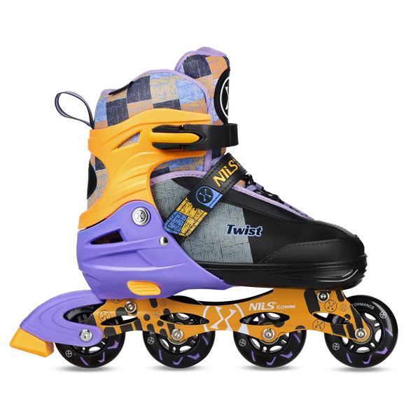 Kolečkové brusle NILS Extreme NA13810 žluté vel.S (31-34)