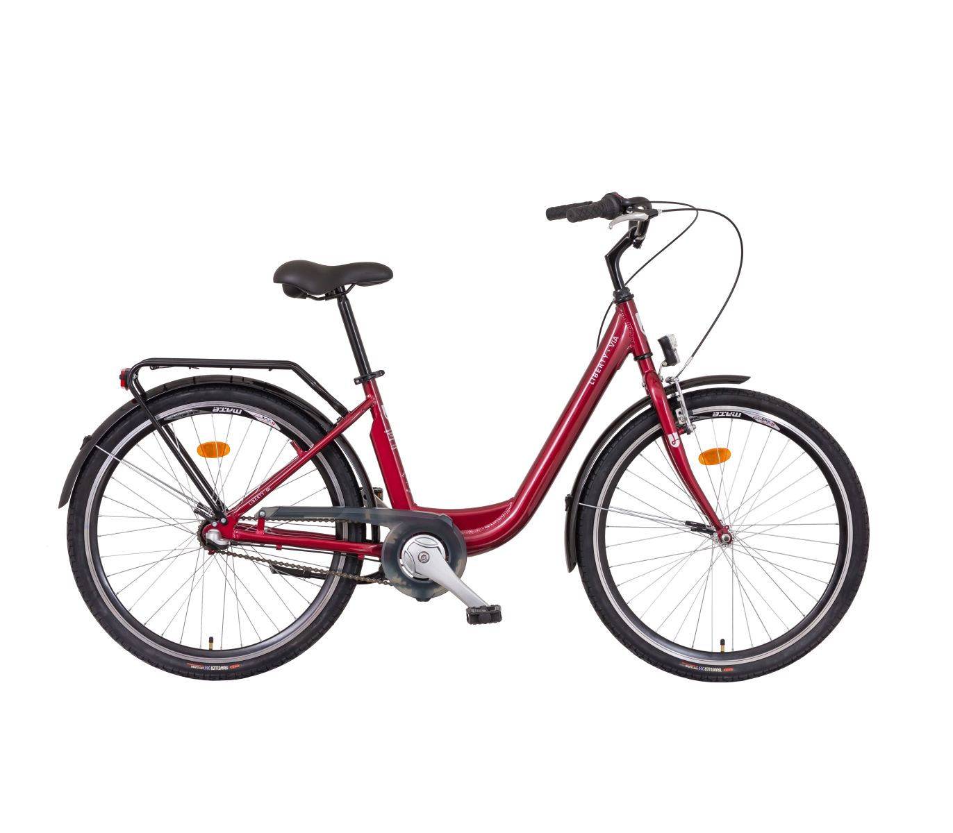 LIBERTY Městské jízdní kolo VIA 7spd NEXUS 26" 2026 rubínové