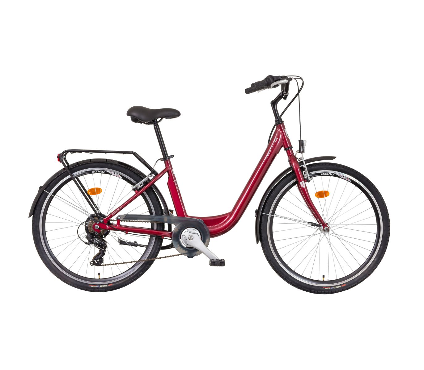 LIBERTY Městské jízdní kolo VIA 6spd 26" 2026 rubínové