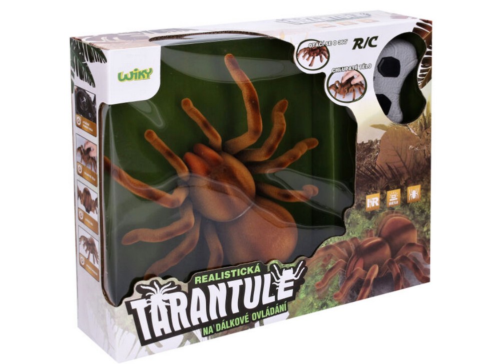 Wiky Hnědá RC Tarantule na dálkové ovládání, 24 cm