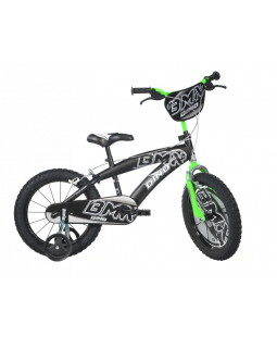 Dino Bikes Dětské kolo BMX 165XC černo-zelené 16