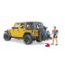 Bruder 2543 Auto Jeep Wrangler Rubicon s figurkou - cyklista