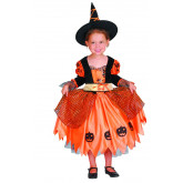 Dětský kostým na karneval Dýňová čarodějka, 92-104 cm