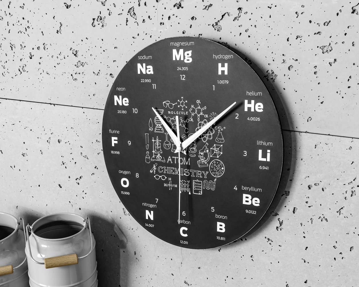 Gadget Master Nástěnné hodiny Chemik, průměr 30cm