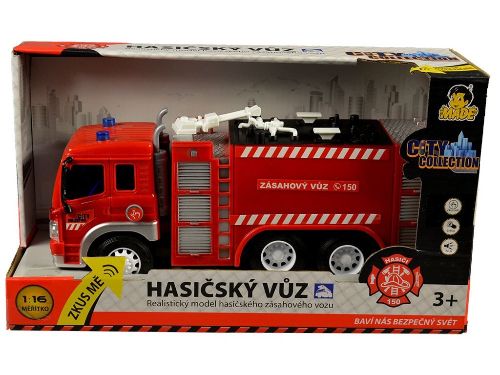 City Collection Hasičské auto na setrvačník, Cisterna 27cm