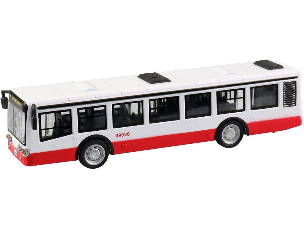 Made Autobus kovový na zpětný chod, 16cm