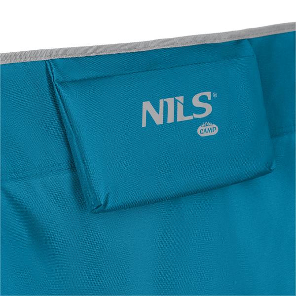Skládací plážové křeslo NILS Camp NC3306 modro-šedé, nostnost 110 kg