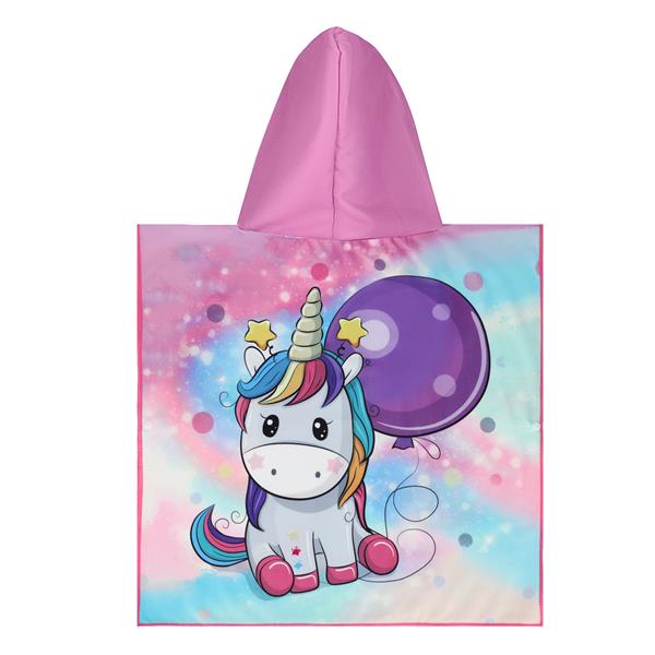 Pončo z mikrovlákna NILS aqua NAR20 Unicorn