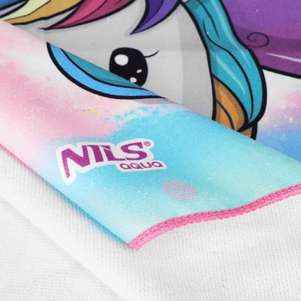 Pončo z mikrovlákna NILS aqua NAR20 Unicorn