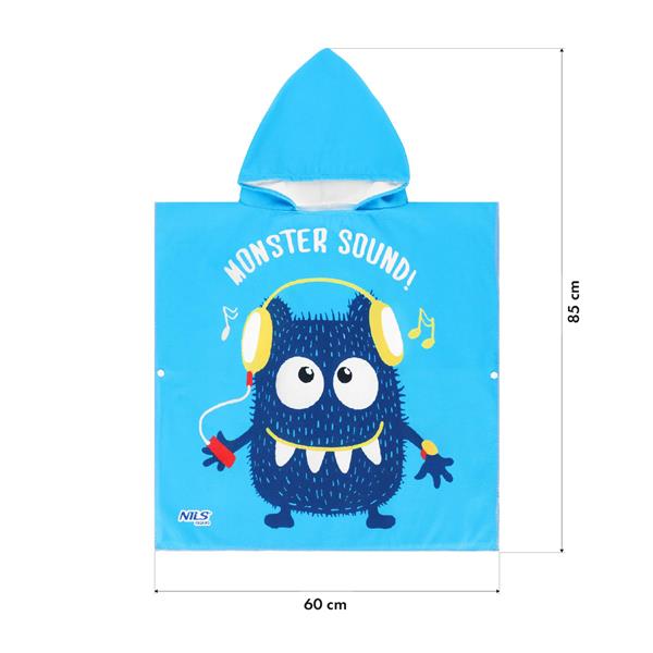 Pončo z mikrovlákna NILS aqua NAR20 Monster