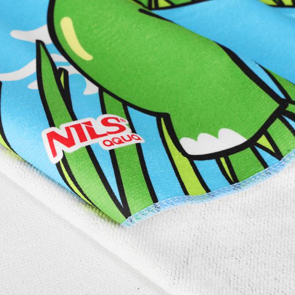 Pončo z mikrovlákna NILS aqua NAR20 Crocodile