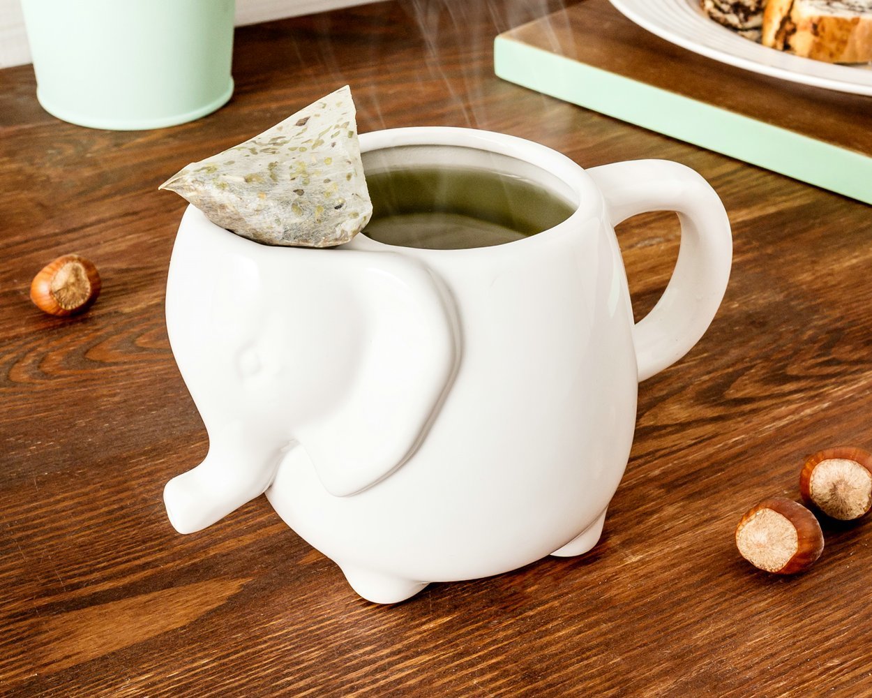 Porcelánový hrnek Slon, Bílý, 500 ml.