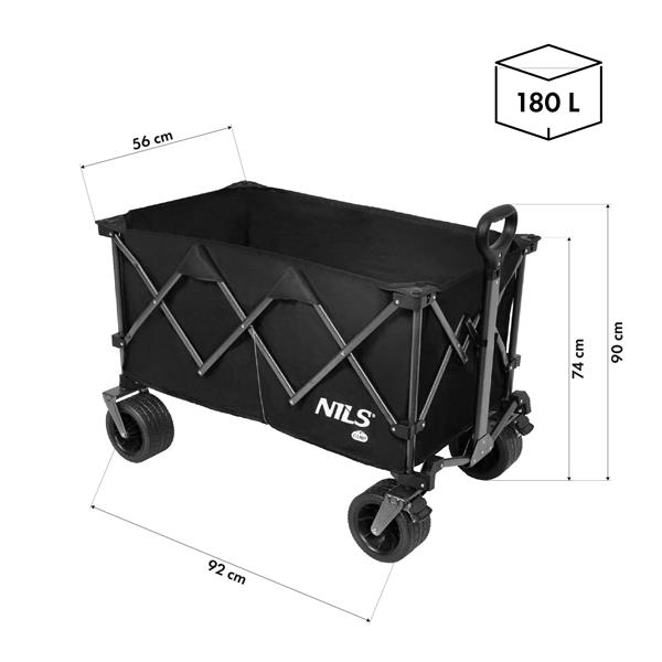 Kempingový vozík NILS Camp NC2604 XXL černý