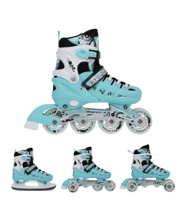 Nils Extreme NH10905 Kolečkové brusle 4v1 Mintové vel.S (31-34)