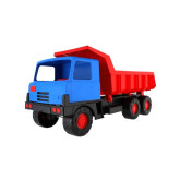 Velké nákladní auto, modrá kabina a červená korba - 75cm