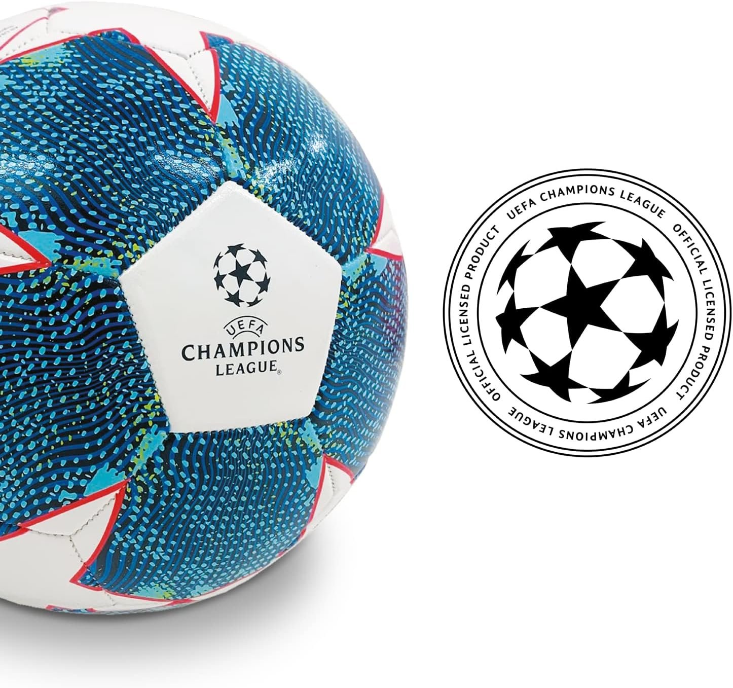 Fotbalový míč Mondo UEFA Champions League, Velikost 5, 300g, modrý