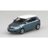 Abrex Škoda Fabia II (2006), bílá střecha, Šedá Satin Metalíza 1:43