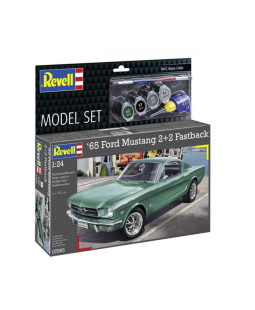 Revell ModelSet auto 67065 Ford Mustang 1965, 2+2 Fastback (1:24)