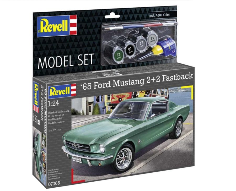 Revell ModelSet auto 67065 Ford Mustang 1965, 2+2 Fastback (1:24)