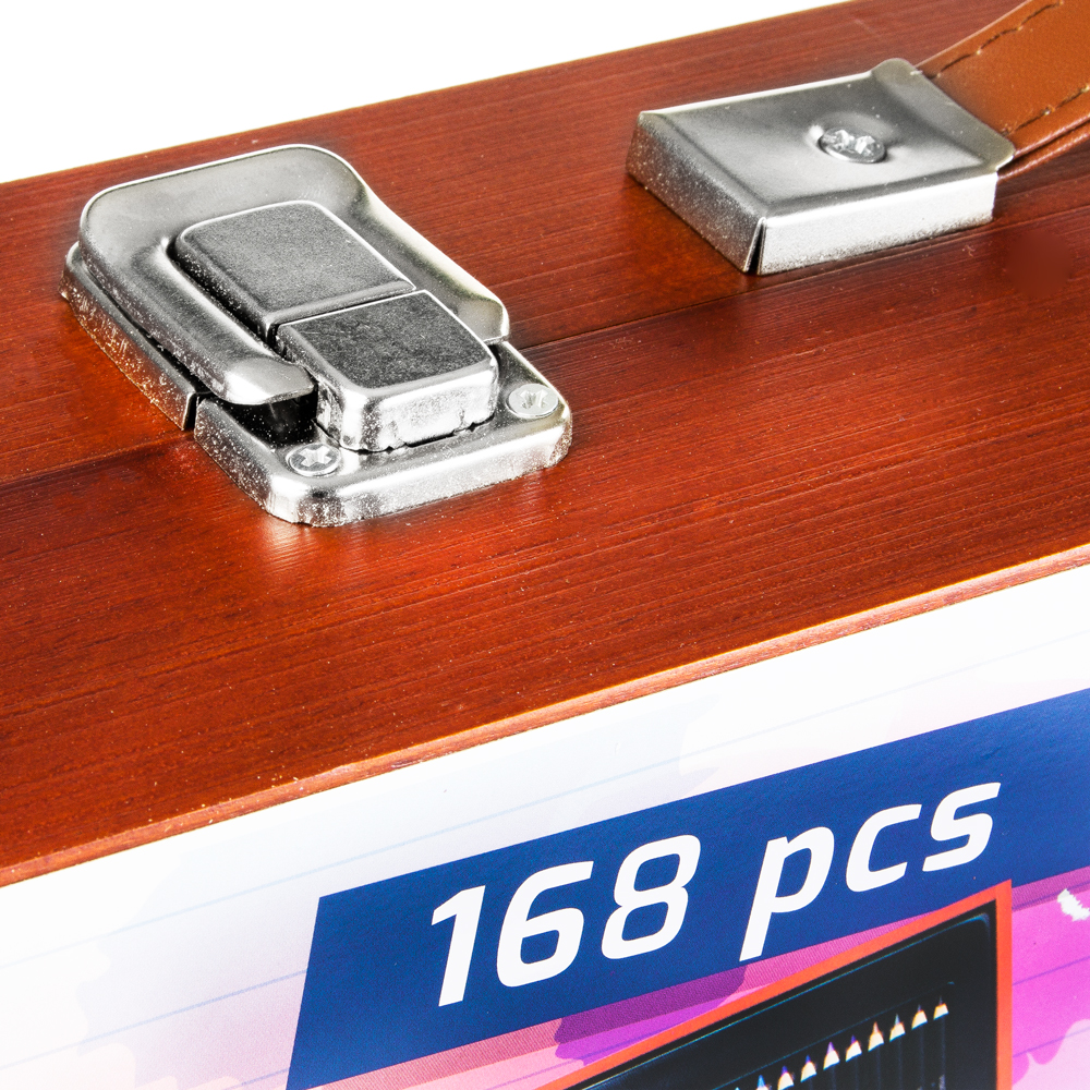 Easy kreativní a výtvarná sada 168 kusů, dřevěný kufřík