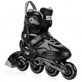 Spokey SPEED PRO Kolečkové brusle, černo-šedé, ABEC9 Carbon, vel. 40-43