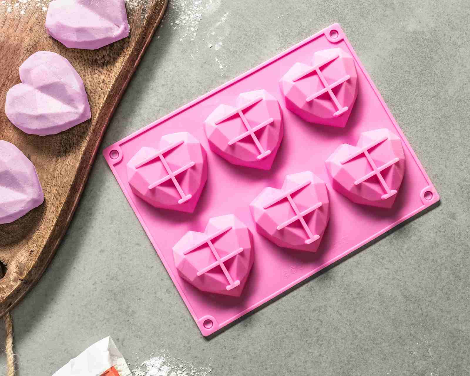 Forma na pečení muffinů 3D Srdíčka