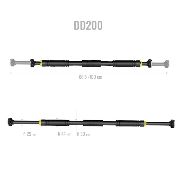 HMS PREMIUM DD200 Hrazda do dveří s pojistkou 66,5-100cm