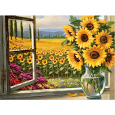 Royal Langnickel malování podle čísel - Slunečnice 40x30cm
