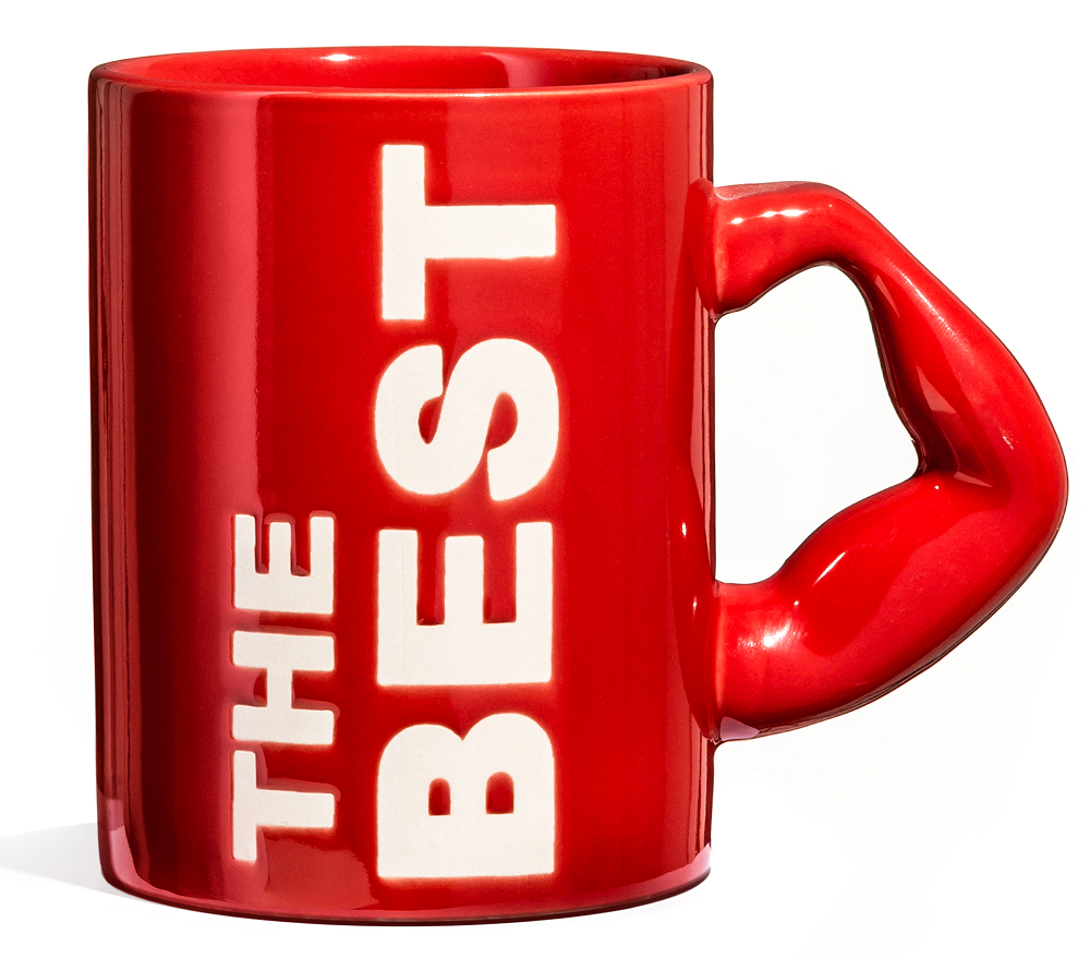 Gadget Master Velký hrnek The BEST, Červený 450 ml.