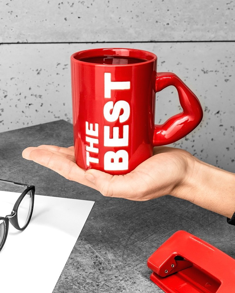 Gadget Master Velký hrnek The BEST, Červený 450 ml.