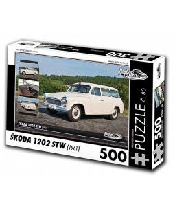 Puzzle č. 80, Škoda 1202 STW Sanitní vůz (1961) 500 dílků