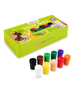 Easy Kids Plakátové barvy v kelímku 10 barev