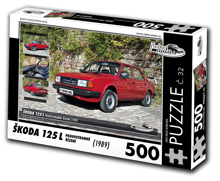 Puzzle č. 32, Škoda 125 L Pravostranné řízení (1989) 500 dílků