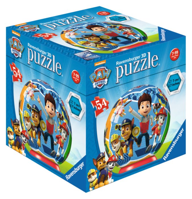 RAVENSBURGER Puzzleball Tlapková patrola, 54 dílků