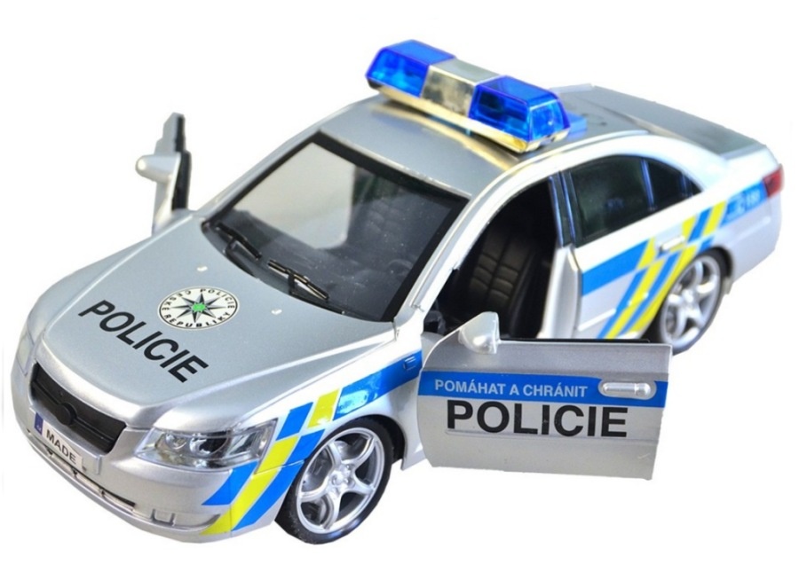 Auto Policie na setrvačník s českým hlasem, 24cm