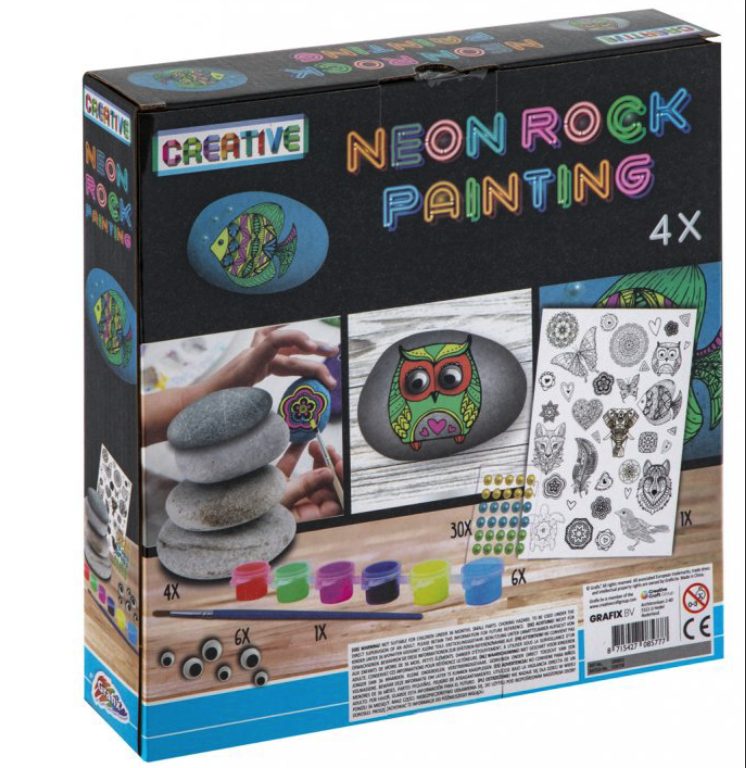 Creative Malování na kameny neon s očima