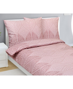 Bellatex Povlečení bavlněný satén, Starorůžový ornament- 140x200, 70x90cm