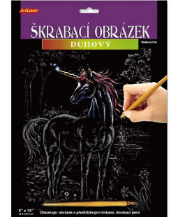 ArtLover škrabací obrázek duhový, Jednorožec - 25x20 cn