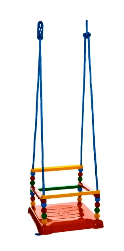 Dětská plastová houpačka nosnost 40kg, Červená 35x34 cm