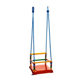 Dětská plastová houpačka nosnost 40kg, Červená 35x34 cm