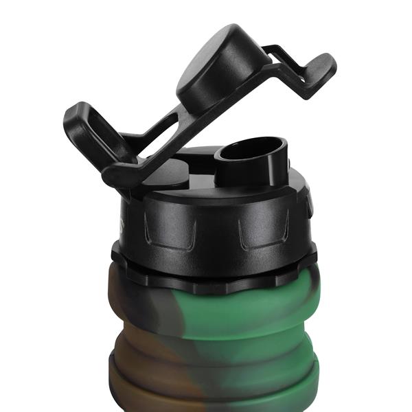 Skládací silikonová láhev NILS Camp NC4106, 500ml., zelená