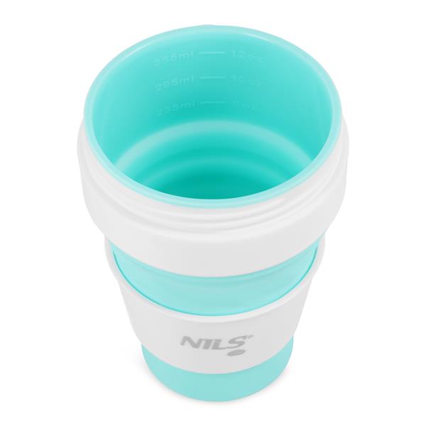 Skládací silikonový hrnek NILS Camp NC4103, 355ml, mátová