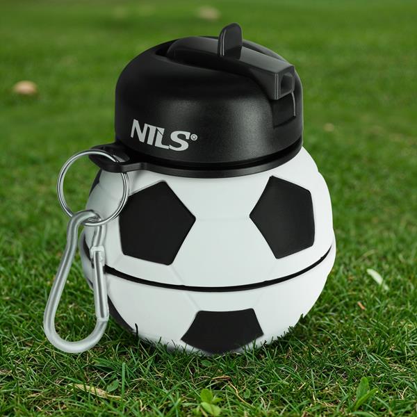 Skládací silikonová láhev NILS Camp NC4104, 550ml, fotbal
