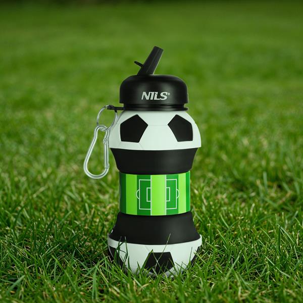Skládací silikonová láhev NILS Camp NC4104, 550ml, fotbal