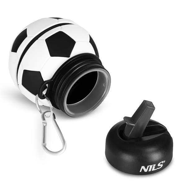 Skládací silikonová láhev NILS Camp NC4104, 550ml, fotbal