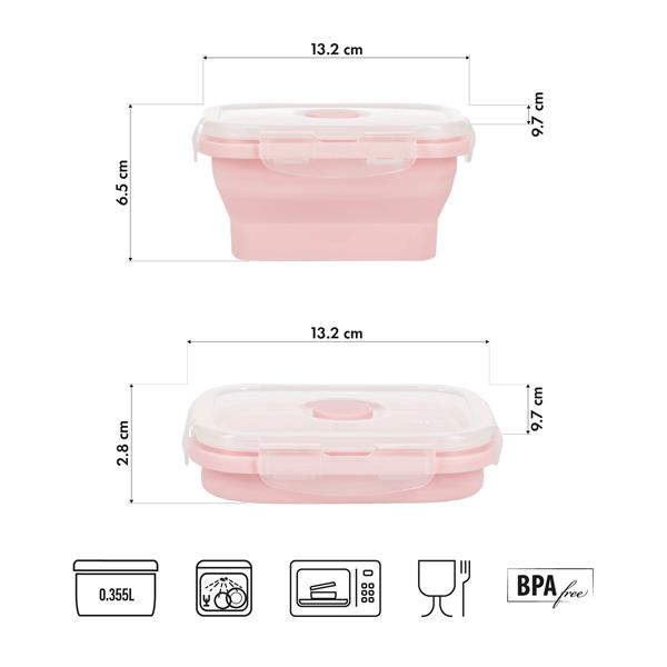 Lunchbox NC4105, 355 ml., růžový