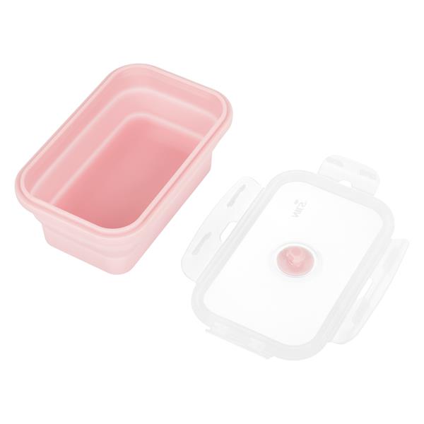 Skládací svačinový box NILS Camp NC4105, 500ml, růžový