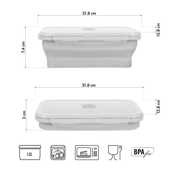 Lunchbox NC4105, 1200 ml., šedý